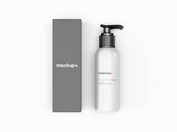 Download Free Pump Lid Bottle With Packaging Psd Mockup Mockup