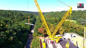 Monster Kran Liebherr Lr 11000 Lifting A Railway Bridge Part Brückenhub Burgstall 2018