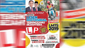 Syarat kelayakan permohonan lesen motosikal percuma terengganu sejahtera 2020. Pabila Penaku Menari Permohonan Lesen Motosikal Terengganu Sejahtera Dibuka Mulai 1 Februari Depan