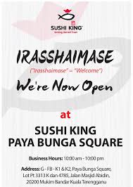 Situated in kuala terengganu, 2 km from batu burok beach, paya bunga hotel features accommodation with a restaurant, free private parking, a paya bunga hotel. Sushi King Good News Our Outlets In Paya Bunga Square Facebook