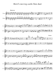 Howl S Moving Castle Flute Duet Flute Traversiere Musique Flute