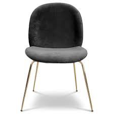 Amalfi Velvet Dining Chair With Brass Legs Modshop