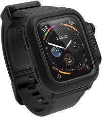 Amazon Com 330ft Waterproof Case Designed For Apple Watch Series 6 Se 5 4 44mm Soft Silicone Watch Band Shock Proof Rugged Protective Case Designed For Apple Watch By Catalyst