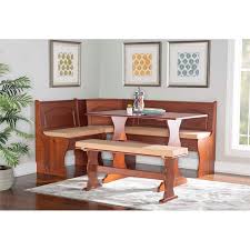 linon chelsea wood dining nook set in