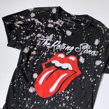 Shop our selection of vintage today! The Rolling Stones Tops The Rolling Stones Bleached Splatter Shirt Poshmark