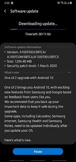 Galaxy A10 And Galaxy A10e Get Android 10 And One Ui 2 0 Update Universmartphone Com