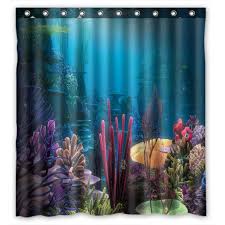 Shop for bathroom decor sets in bathroom accessories. Zkgk Underwater World Sea Life Ocean Animals Fish Coral Waterproof Shower Curtain Bathroom Decor Sets With Hooks 66x72 Inches Walmart Com Walmart Com