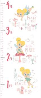 Tinkerbell Disney Fabric Panel Tinker Bell Growth Chart in - Etsy Australia