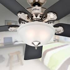 Shop Hunter Waldon 5 Minute 52 In Brushed Nickel Downrod Or Flush Mount Ceiling Fan With Light Kit Ceiling Fan With Light Ceiling Fan Flush Mount Ceiling Fan
