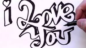 Dihalaman ini anda akan melihat grafiti huruf balok yang apik! How To Draw I Love You In Graffiti Youtube