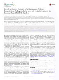 Saint paul college is a community and technical college in st. Pdf Complete Genome Sequence Of A Carbapenem Resistant Extraintestinal Pathogenic Escherichia Coli Strain Belonging To The Sequence Type 131 H 30r Subclade