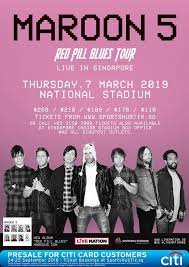 Sign up taking action to empower women after global citizen festival. Maroon 5 S Pore Concert General Ticket Sale Starts Sept 28 2018 Mothership Sg News From Singapore Asia And Around The World