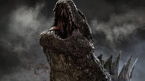 Trees, gojira, minimalism, simple background, artwork, black background. Godzilla 2014 Wallpaper 4k