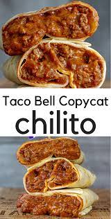 Taco Bell Copycat Chilito Chilito Recipe Chili Cheese Burrito Taco Bell Chili Cheese Burrito Recipe