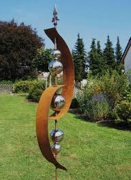 Stele Gartendeko Stainless Steel Ball Grate Sculpture 16 In 2020 Metal Yard Art Metal Sculptures Garden Metal Garden Art