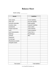 Blank Balance Sheet Openoffice Template Balance Sheet Template Balance Sheet Balance Sheet Template Free Printables