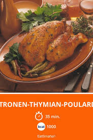 Zitronen Thymian Poularde Rezept Lebensmittel Essen Tandoori Chicken Thymian