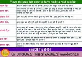 Pcos Diet Chart In Hindi Pcos Diet Chart Diet Chart Pcos