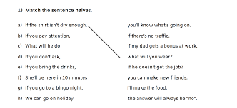 first conditional will can negative sentences and questions