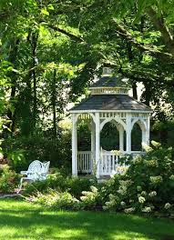 White Garden Gartenlaube Pavillon Ideen Garten