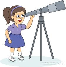Get the latest updates on nasa missions, watch nasa tv live, and learn about our quest to reveal the unknown and benefit all humankind. Space Clipart Girl With Telescope 3 Classroom Clipart