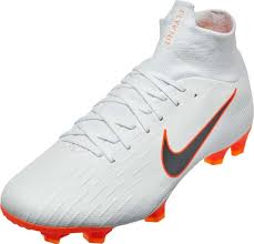 Nike Mercurial Superfly 6 Pro Fg White Total Orange Superfly Soccer Cleats Soccer Cleats Nike
