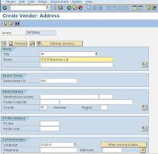 How To Create A Vendor Master In Sap
