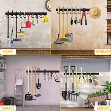 The interlocking design allows other suncast® tool holders and shelves the ability to connect and mount together. 64 Inch Garage Hooks Tool Organizer Wall Mounted Adjustable Storage System Wall Organizer For Garden Tools Heavy Duty Tool Hanger For Rake Mop Broom And Yard Tools Pricepulse