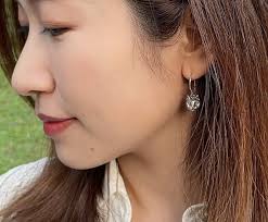 A must-have for cat lover/cat black and white with 925 sterling silver  earrings