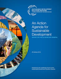 An Action Agenda For Sustainable Development Sdsn Sustainable Development Book Cover Design Brochure Design Template