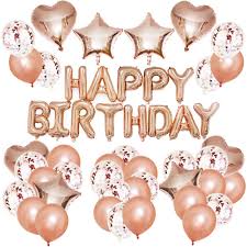 Plan the perfect event in style whatever your occasion! Rose Gold Birthday Decorations Kit Rose Gold Balloons Rose Gold Ribbon And Happy Birthday Balloons Banner Rose Gold Party Decorations Buy Online In United Arab Emirates At Desertcart Ae Productid 164331855