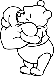 Cool Winnie The Pooh Heart Pillow Coloring Page Whinnie The Pooh Drawings Winnie The Pooh Drawing Love Coloring Pages