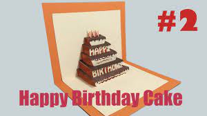 Cut the vertical lines at the bottom first, then move on to the outline of the shape. Happy Birthday Cake Pop Up Card Tutorial Youtube