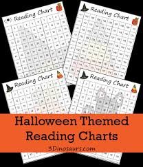 Free Halloween Themed Reading Charts 3 Dinosaurs