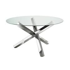 The table is large enough. Home Gear Tory Round Glass Dining Table Lowe S Canada