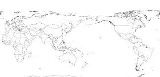 A cylindrical map is one of the ways of displaying the earth on a flat surface. File White World Map Pacfic Centered Blank Png Wikimedia Commons