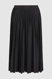 Black A Line Midi Skirt Uk Chocolate Pleat Skirt Black Pleated Skirt Skirts Pleated Skirt