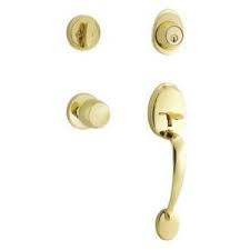 Defiant Wilmington Polished Brass Entry Door Handleset S7781 The Home Depot Entry Door Handles Door Handle Sets Entry Doors