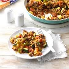 Zucchini Beef Skillet Recipe Recipes Ground Beef Recipes Stuffed Peppers