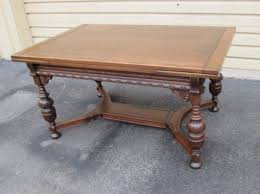 57949 T4 Antique Oak Refactory Dining Table With 2 Pull Out Leafs Antique Dining Room Table Antique Dining Rooms Antique Dining Tables