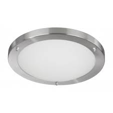 Flush mount lights at menards®. 10633ss Bathroom Ip44 1 Light Flush Dia 42cm Satin Silver Opal Glass