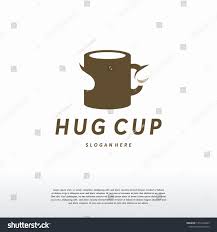 Hug Cup Logo Designs Vector Coffee Cup Logo Ad Ad Logo Cup Hug Designs Logo Design Cup Logo Coffee Stock