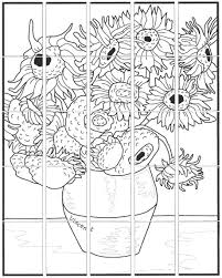 Vincent van gogh and the most famous sunflowers in the world? Online Coloring Pages Sunflowers Poisk