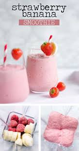 Best Strawberry Banana Smoothie 3 Ingredients Recipe Strawberry Banana Smoothie Recipes Smoothie Recipes Healthy Breakfast Breakfast Smoothie Recipes