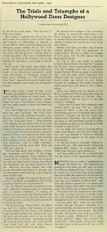 Designing man, part 1: Travis Banton, Photoplay, April 1936