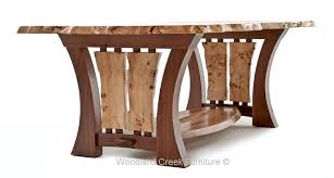 Craftsman Table With Burl Slab Modern Dining Table Unique Wood Table Legs Dining Table Design Wood Dining Table