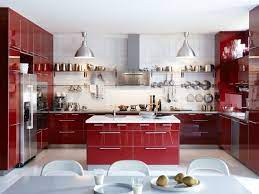 Maybe this is too low end but i've had my high gloss white ikea kitchen for five years and it looks brand new. Faktum Kitchen With Abstrakt High Gloss Red Doors Red Kitchen Kitchen Design Color Kitchen Colors