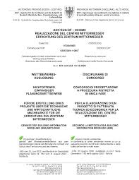 AOV/SUA-SF &ndash; 03/2023 REALIZZAZIONE DEL CENTRO ...