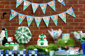 Decorations for golf theme parties are best kept simple; Super Cute Creative Golf Themed Birthday Hostess With The Mostess