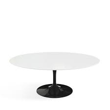 Craquez pour cette table basse avec tablette relevable contemporaine à prix mini sur id market. Knoll International Table Basse Ovale Saarinen Noir Stratifie Blanc De Eero Saarinen 1955 1957 Meubles Design Par Smow Com